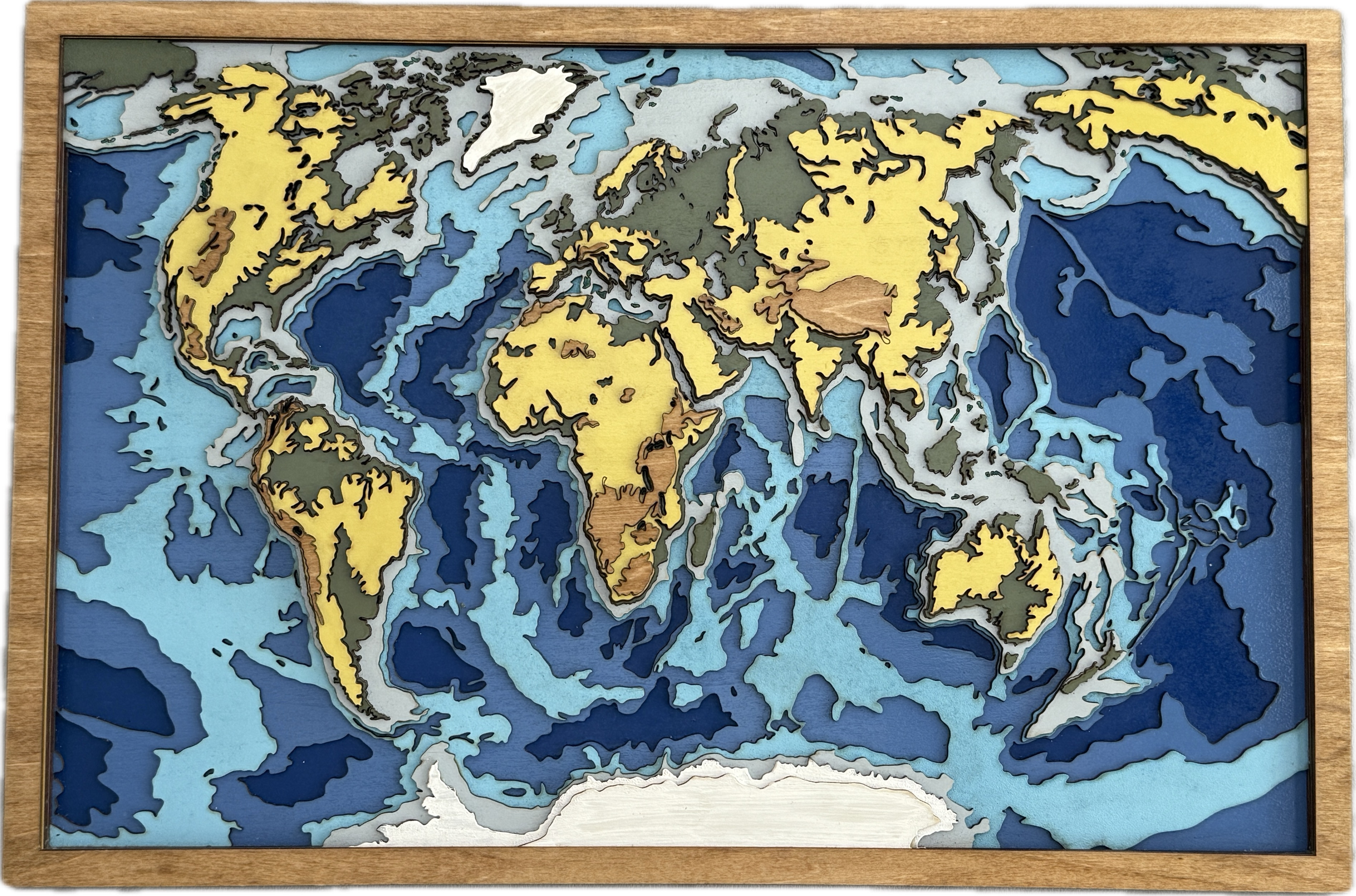 Colorful Multi Layer Bathymetric Map